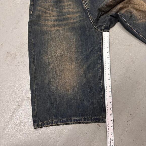 NAVY DESERT WIDE LEG BAGGY JORTS 32 WAIST - Picture 6 of 7